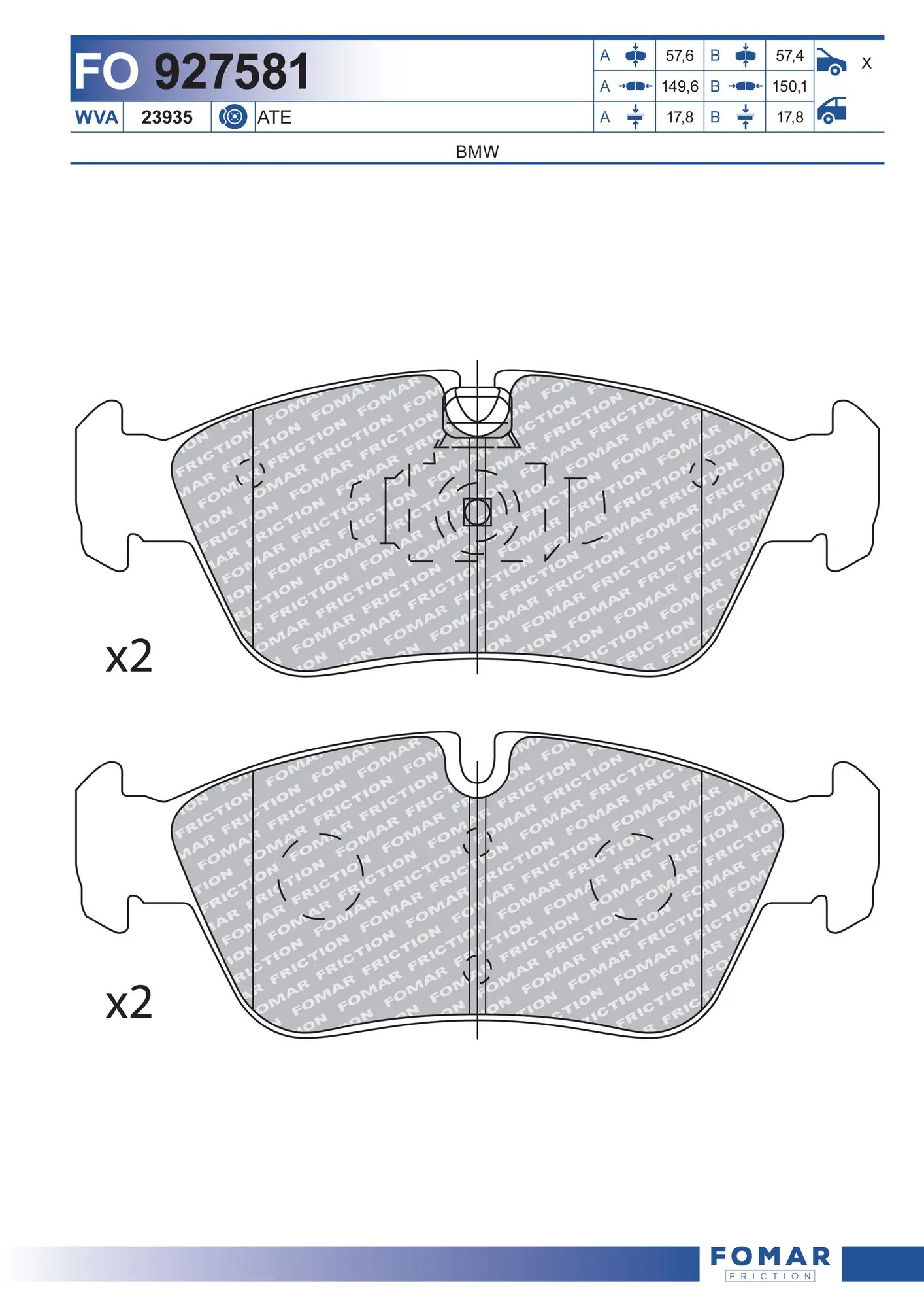 Brake Pad Set, disc brake